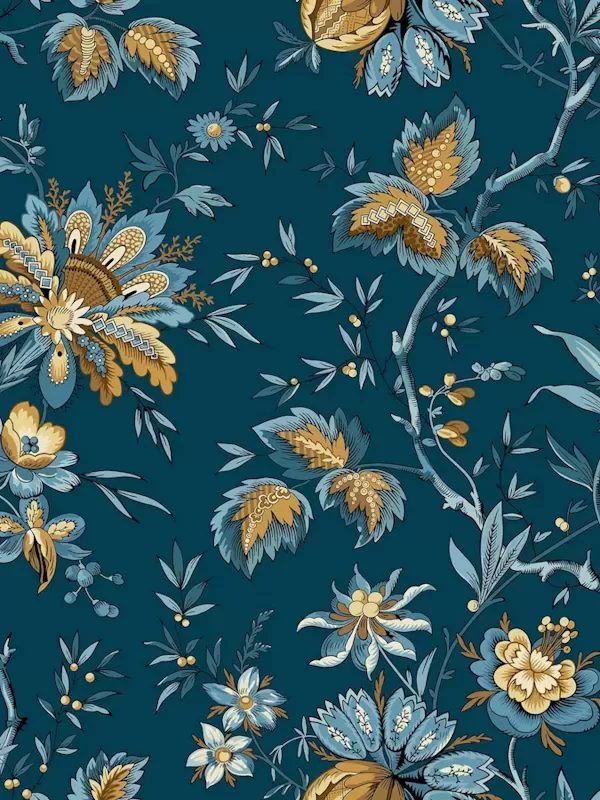 ANDOVER FABRICS - BEACH HOUSE par Edyta Sitar 1163-B Ariel Midnight