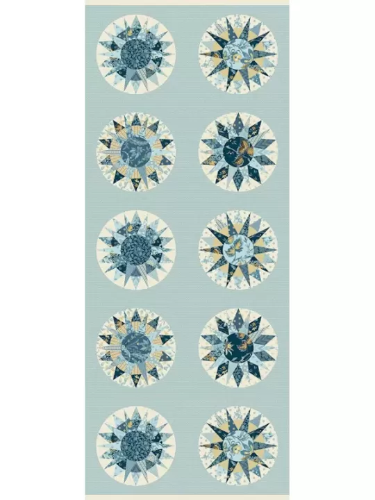 ANDOVER FABRICS - BEACH HOUSE par Edyta Sitar 1178-LB Marine Compass