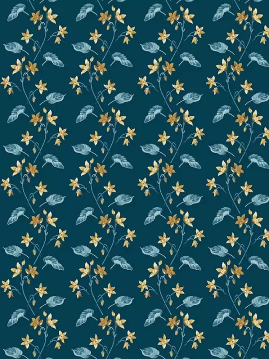 ANDOVER FABRICS - BEACH HOUSE par Edyta Sitar 1167-B Clematis Midnight