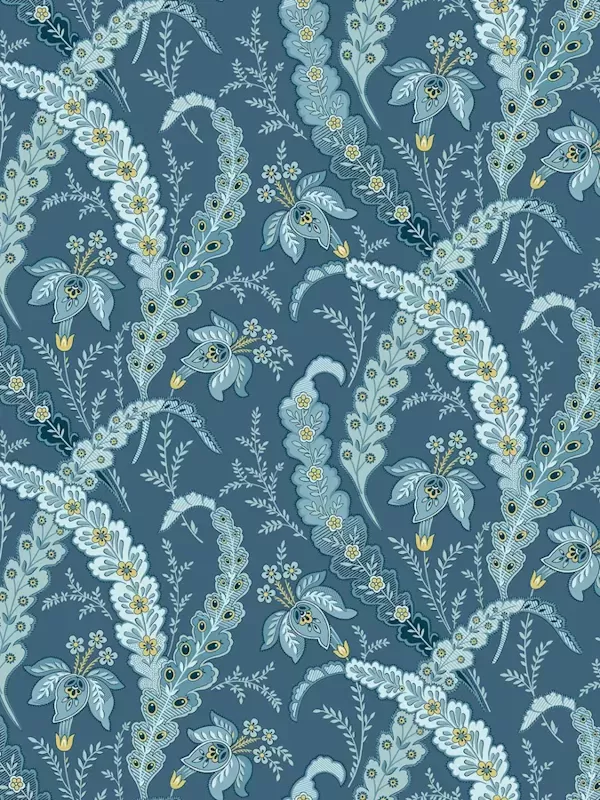 ANDOVER FABRICS - BEACH HOUSE par Edyta Sitar 1164-B Ribbon Glass Blue