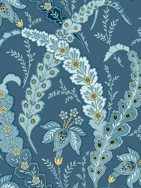 ANDOVER FABRICS - BEACH HOUSE par Edyta Sitar 1164-B Ribbon Glass Blue