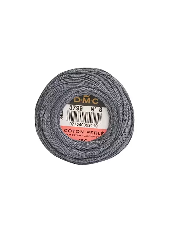 DMC Coton Perlé N° 8 (Art. 115AR) 3799 Gris anthracite