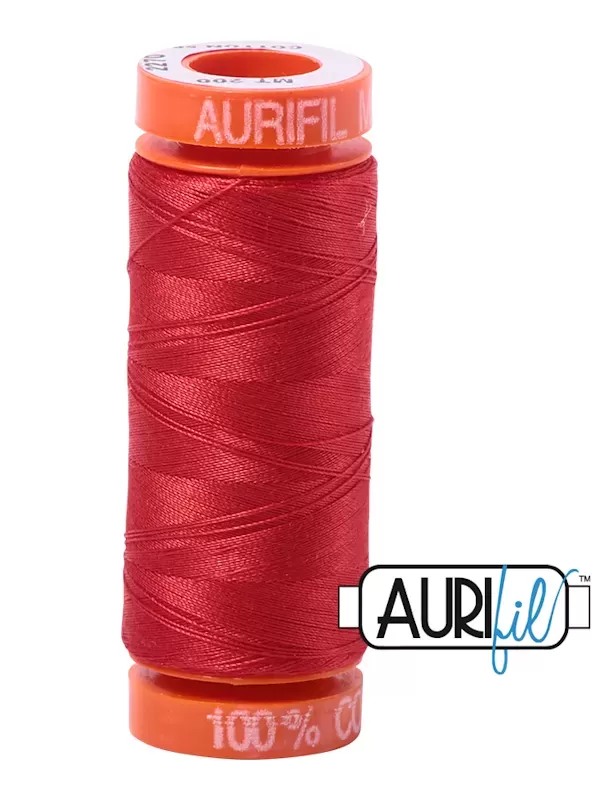 FIL COTON MAKO 50 AURIFIL 2270 Paprika - Petite bobine de 200 mètres