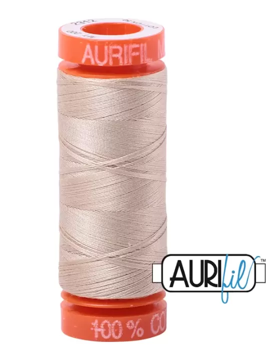 FIL COTON MAKO 50 AURIFIL 2312 Ermine - Petite bobine de 200 mètres