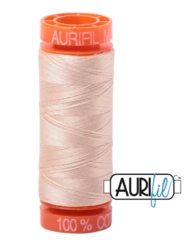 FIL COTON MAKO 50 AURIFIL 2315 Pale Flesh - Petite bobine de 200 mètres