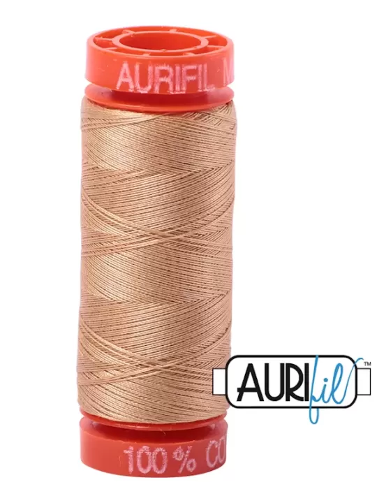 FIL COTON MAKO 50 AURIFIL 2318 Cachemire - Petite bobine de 200 mètres