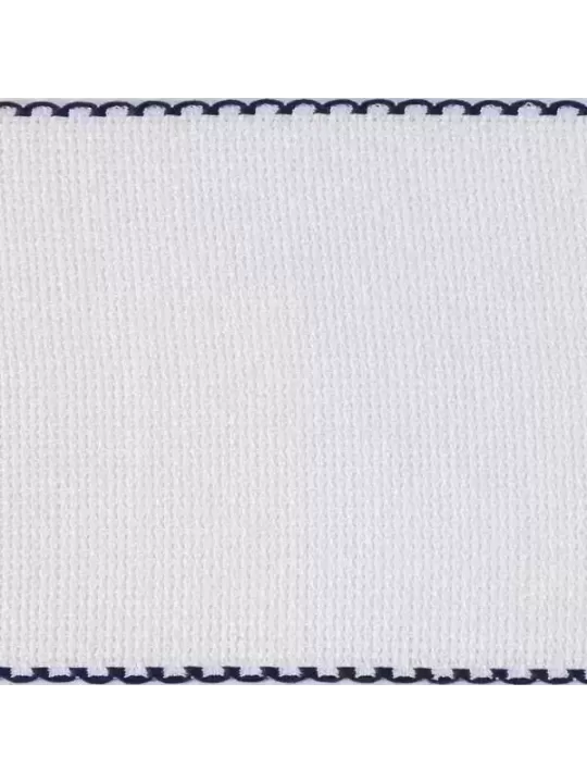 DMC Galon à broder Toile Aïda Coton 3cm Blanc Feston Marine