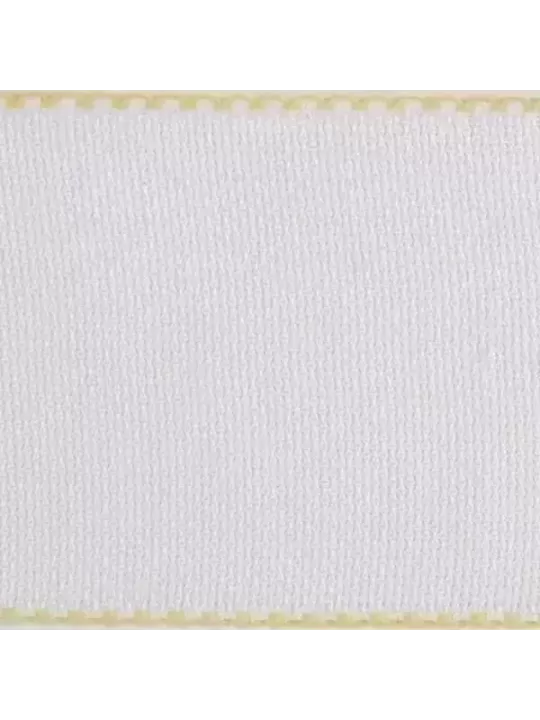 DMC Galon à broder Toile Aïda Coton 3cm Blanc Feston Jaune