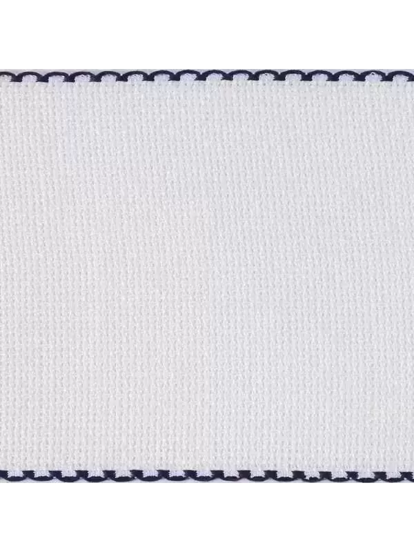 DMC Galon à broder Toile Aïda Coton 5cm Blanc Feston Marine