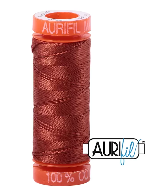 FIL COTON MAKO 50 AURIFIL 2350 Copper - Petite bobine de 200 mètres