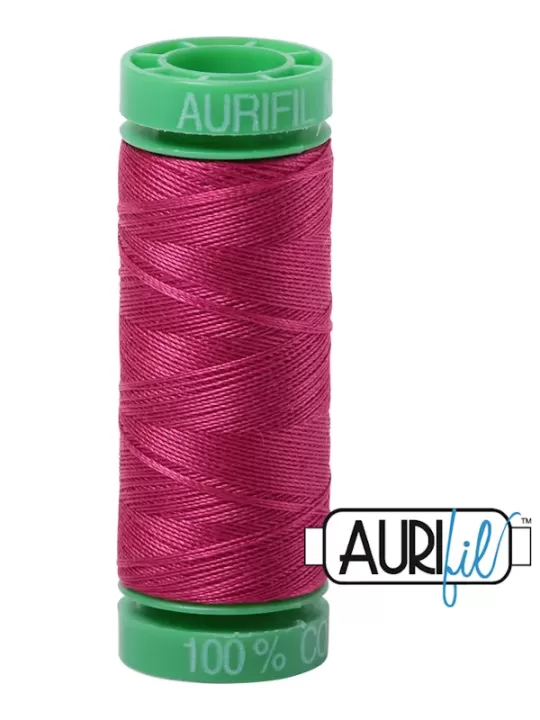 FIL COTON MAKO 40 AURIFIL 1100 Red Plum - Petite bobine de 150 mètres