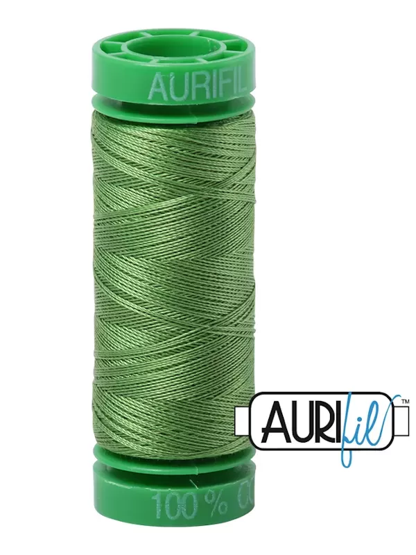 FIL COTON MAKO 40 AURIFIL 1114 Grass Green - Petite bobine de 150 mètres