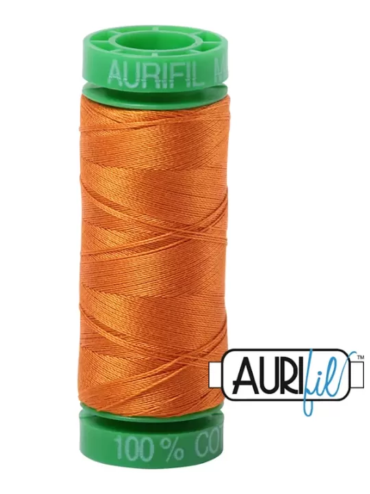 FIL COTON MAKO 40 AURIFIL 1133 Bright Orange - Petite bobine de 150 mètres