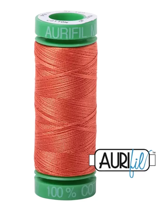 FIL COTON MAKO 40 AURIFIL 1154 Dusty Orange - Petite bobine de 150 mètres