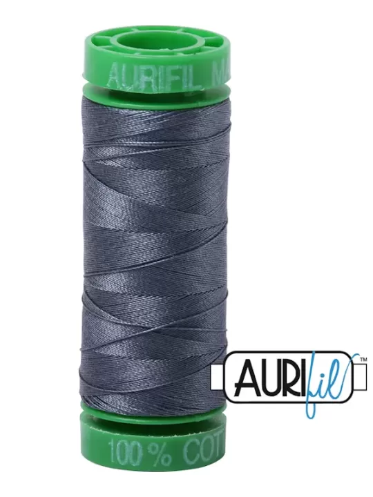 FIL COTON MAKO 40 AURIFIL 1158 Medium Grey - Petite bobine de 150 mètres