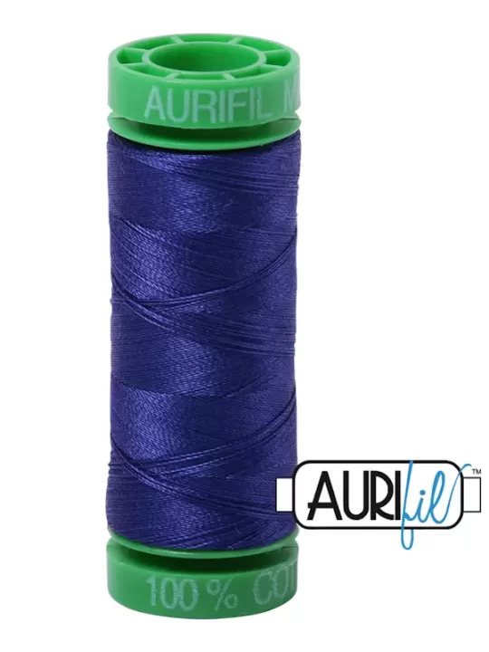 FIL COTON MAKO 40 AURIFIL 1200 Blue Violet - Petite bobine de 150 mètres