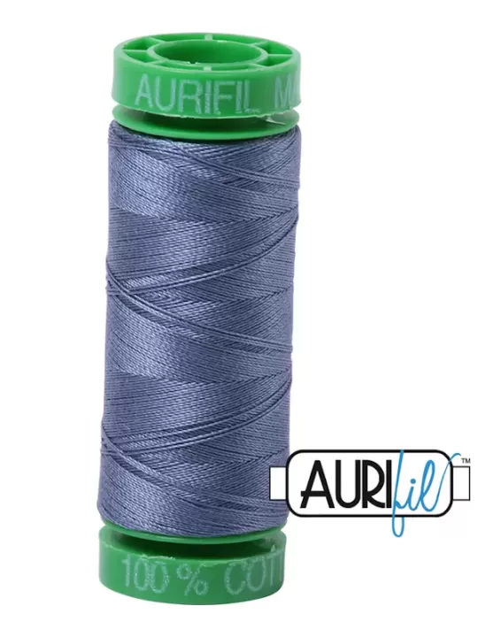 FIL COTON MAKO 40 AURIFIL 1248 Dark Grey Blue - Petite bobine de 150 mètres