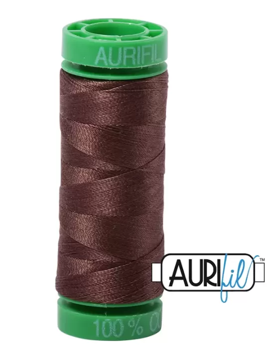 FIL COTON MAKO 40 AURIFIL 1285 Medium Bark - Petite bobine de 150 mètres