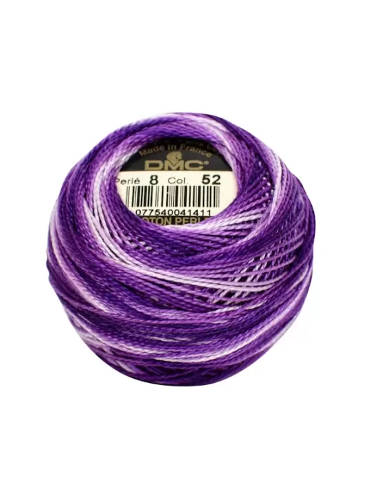 DMC Coton Perlé N° 8 (Art. 116) 52 Parfums de violettes ombrés