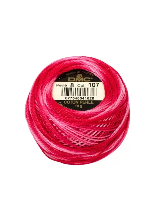 DMC Coton Perlé N° 8 (Art. 116) 107 Rose passion ombré