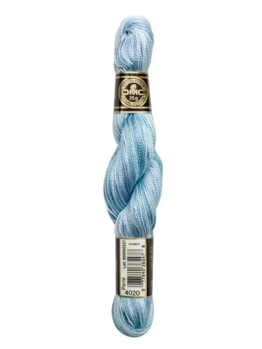 DMC Coton Perlé Spécial Hardanger N° 8 (Art. 115EA) 4020 Bleu des îles