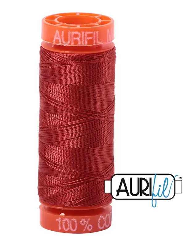 FIL COTON MAKO 50 AURIFIL 2395 Pumpkin Spice - Petite bobine de 200 mètres