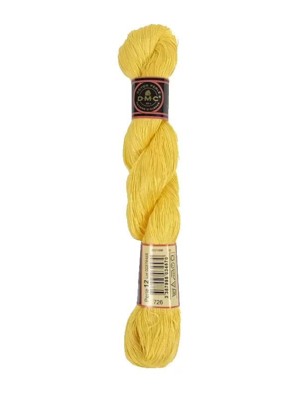 DMC Coton Perlé Spécial Hardanger N° 12 (Art. 116) 726 Jaune mimosa