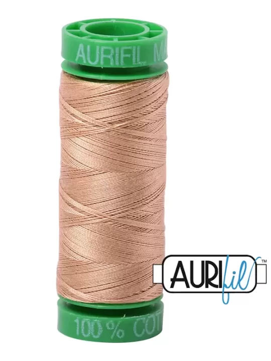 FIL COTON MAKO 40 AURIFIL 2318 Cachemire - Petite bobine de 150 mètres