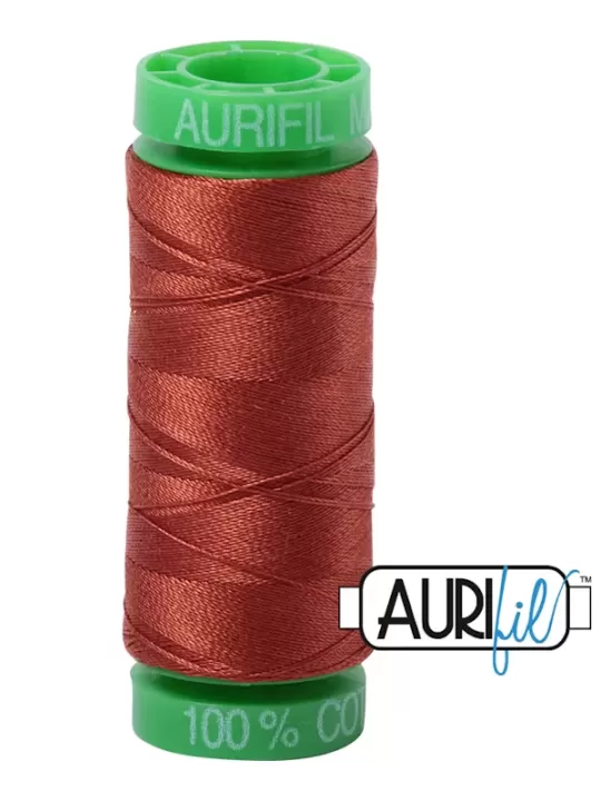 FIL COTON MAKO 40 AURIFIL 2350 Copper - Petite bobine de 150 mètres