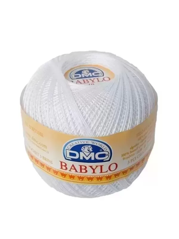 DMC FIL CROCHET BABYLO 20 Col. B5200 Blanc lumière