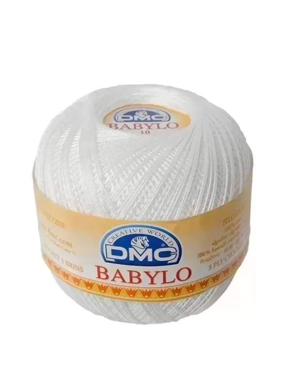 DMC FIL CROCHET BABYLO 20 Col. BLANC