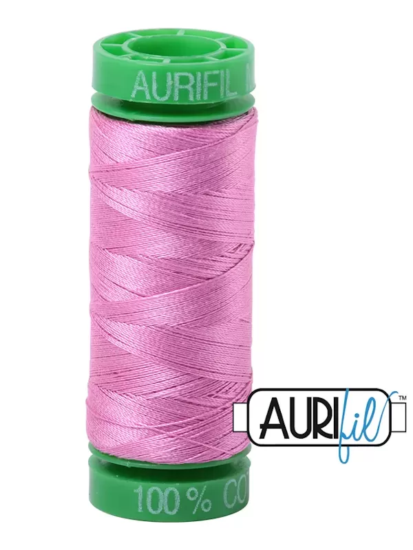 FIL COTON MAKO 40 AURIFIL 2479 Medium Orchid - Petite bobine de 150 mètres