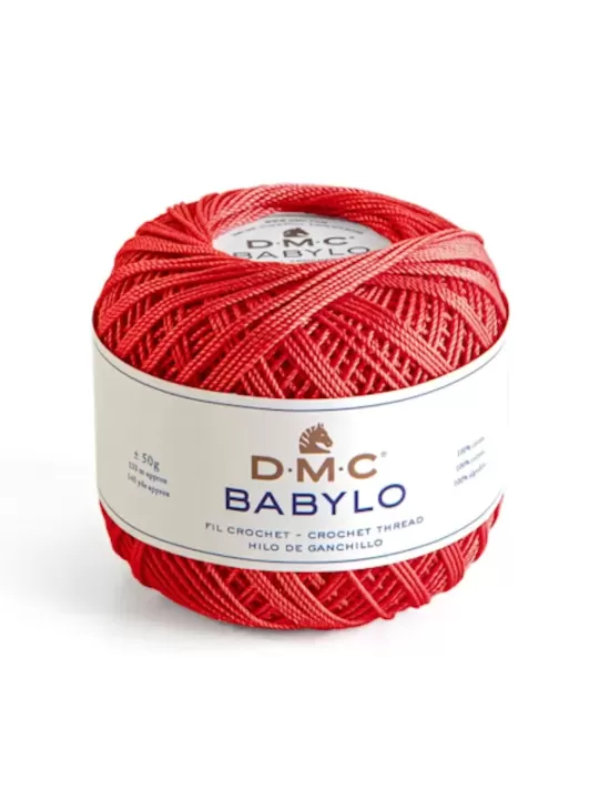 DMC FIL CROCHET BABYLO 20 Col. 321 Rouge carmin