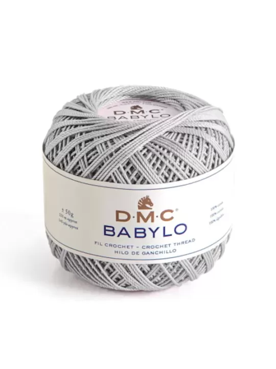 DMC FIL CROCHET BABYLO 20 Col. 415 Gris chromé