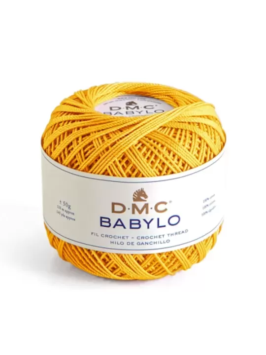 DMC FIL CROCHET BABYLO 20 Col. 725 Jaune bouton d'or