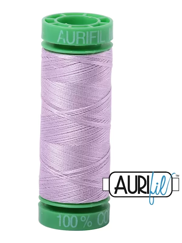 FIL COTON MAKO 40 AURIFIL 2510 Light Lilac - Petite bobine de 150 mètres