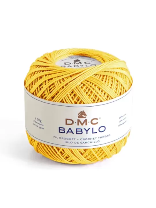 DMC FIL CROCHET BABYLO 20 Col. 743 Jaune de Naples