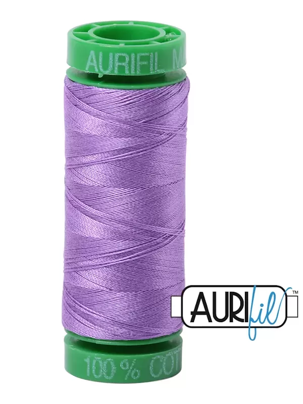 FIL COTON MAKO 40 AURIFIL 2520 Violet - Petite bobine de 150 mètres