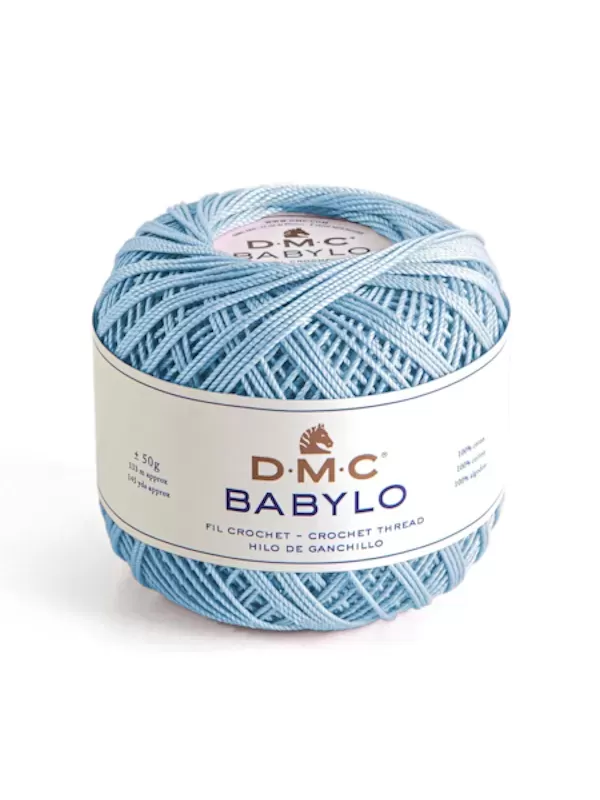 DMC FIL CROCHET BABYLO 20 Col. 800 Bleu ciel