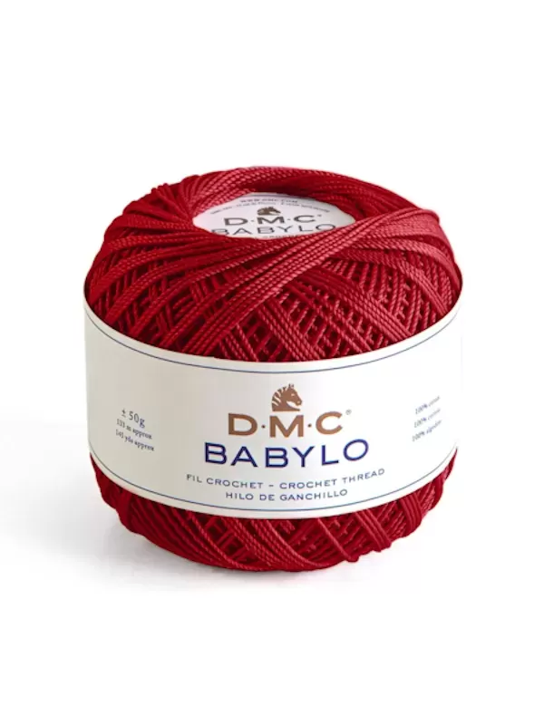 DMC FIL CROCHET BABYLO 20 Col. 815 Cerise