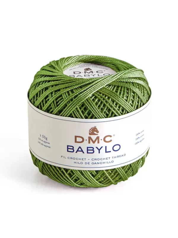 DMC FIL CROCHET BABYLO 20 Col. 3346 Vert du Tyrol