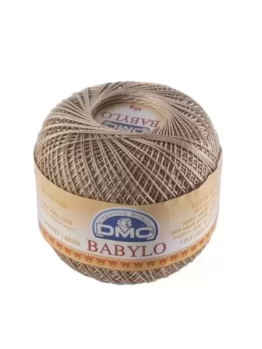 DMC FIL CROCHET BABYLO 20 Col. 3864 Laine de vigogne