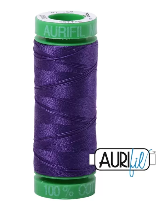 FIL COTON MAKO 40 AURIFIL 2582 Dark Violet - Petite bobine de 150 mètres