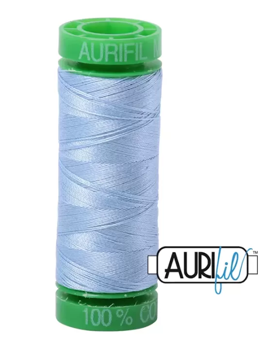 FIL COTON MAKO 40 AURIFIL 2715 Robins Egg - Petite bobine de 150 mètres