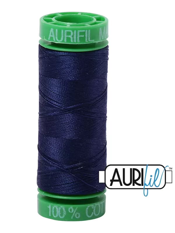 FIL COTON MAKO 40 AURIFIL 2745 Midnight - Petite bobine de 150 mètres