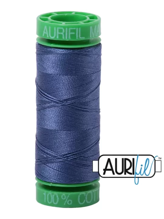 FIL COTON MAKO 40 AURIFIL 2775 Steel Blue - Petite bobine de 150 mètres