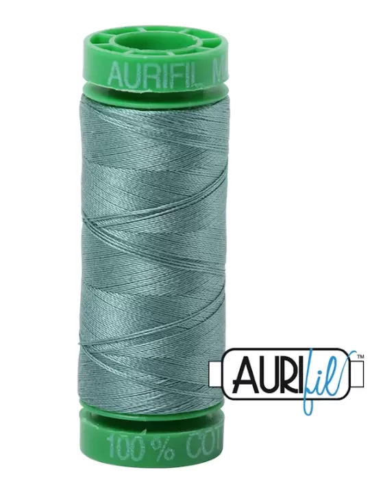 FIL COTON MAKO 40 AURIFIL 2850 Medium Juniper - Petite bobine de 150 mètres