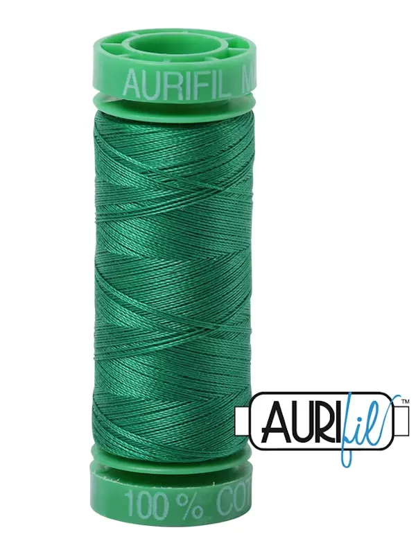 FIL COTON MAKO 40 AURIFIL 2870 Green - Petite bobine de 150 mètres