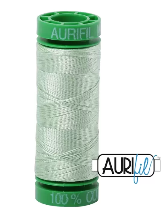 FIL COTON MAKO 40 AURIFIL 2880 Pale Green - Petite bobine de 150 mètres