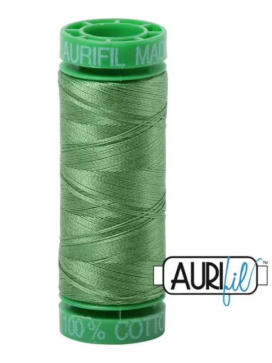 FIL COTON MAKO 40 AURIFIL 2884 Green Yellow - Petite bobine de 150 mètres